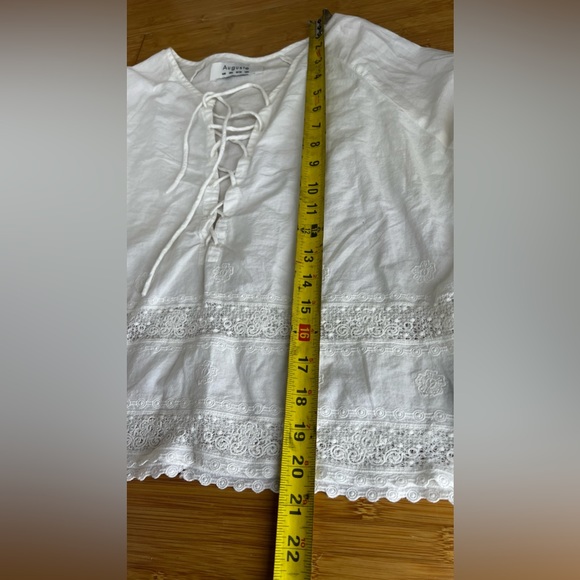 Auguste white cotton blouse size 2 - Picture 9 of 11